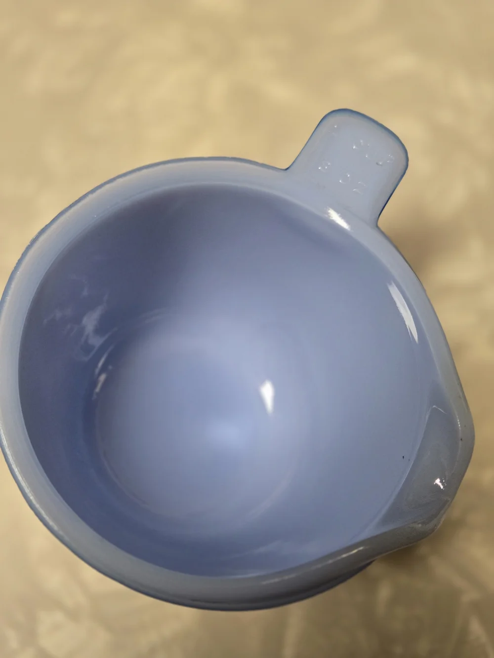 Vintage Jeannette Glass Delphite blue one-cup measuring cup